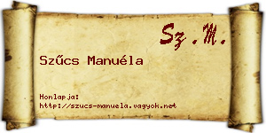 Szűcs Manuéla névjegykártya